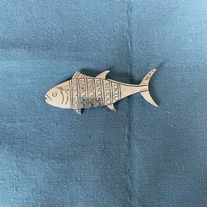 925 Sterling Silver Vintage Mexico Fish Pin Brooch